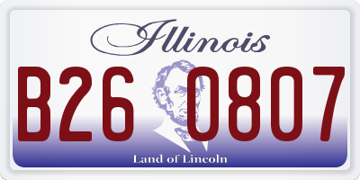 IL license plate B260807