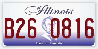 IL license plate B260816