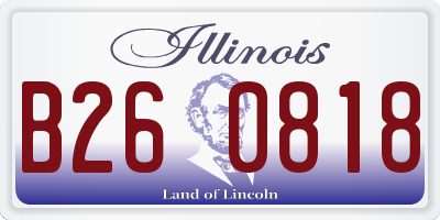 IL license plate B260818