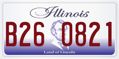 IL license plate B260821