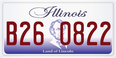 IL license plate B260822
