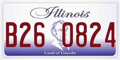 IL license plate B260824