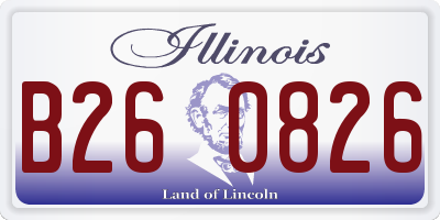 IL license plate B260826
