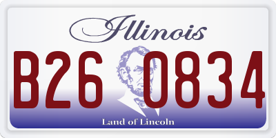 IL license plate B260834