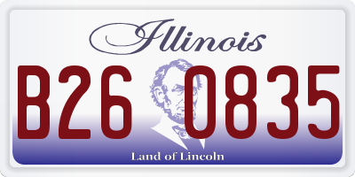 IL license plate B260835