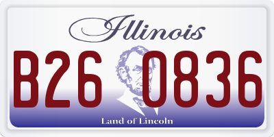 IL license plate B260836