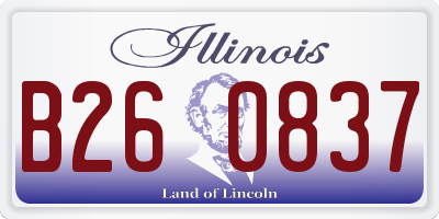 IL license plate B260837