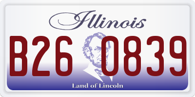 IL license plate B260839