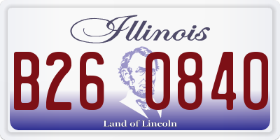 IL license plate B260840