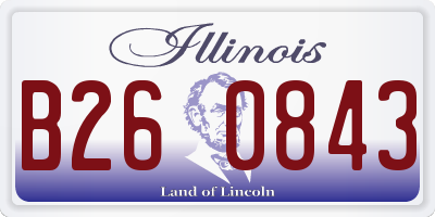 IL license plate B260843
