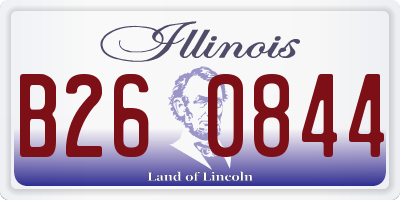 IL license plate B260844