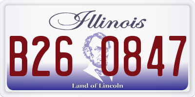 IL license plate B260847