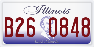 IL license plate B260848