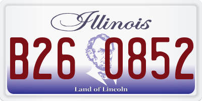 IL license plate B260852