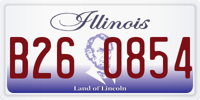 IL license plate B260854