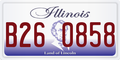 IL license plate B260858