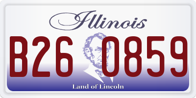 IL license plate B260859