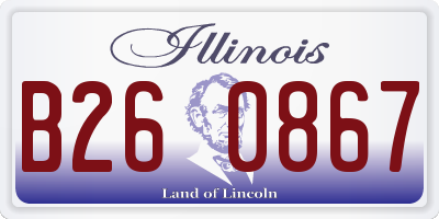IL license plate B260867