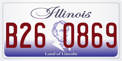 IL license plate B260869