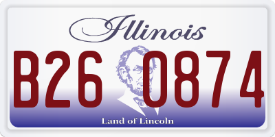 IL license plate B260874