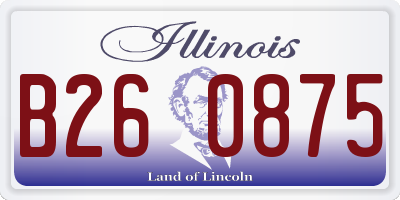 IL license plate B260875