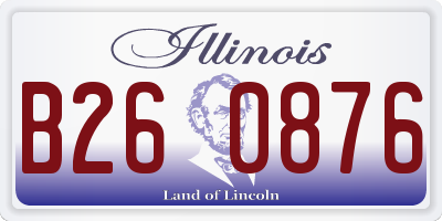 IL license plate B260876