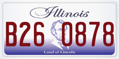 IL license plate B260878