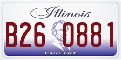 IL license plate B260881