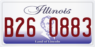 IL license plate B260883