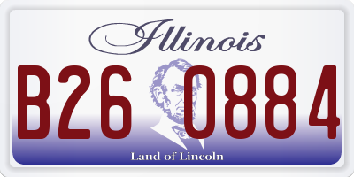IL license plate B260884