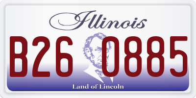 IL license plate B260885