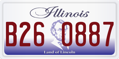 IL license plate B260887