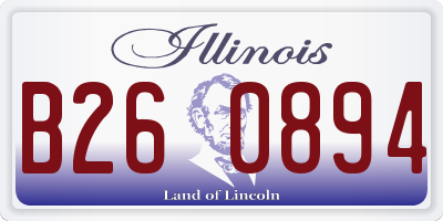 IL license plate B260894