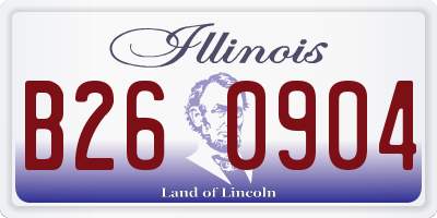IL license plate B260904