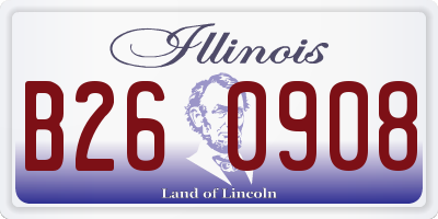 IL license plate B260908