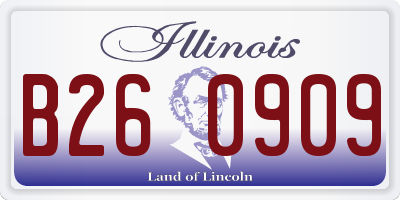 IL license plate B260909