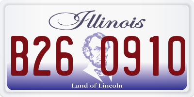 IL license plate B260910
