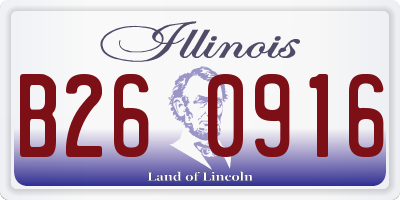 IL license plate B260916