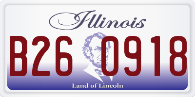 IL license plate B260918