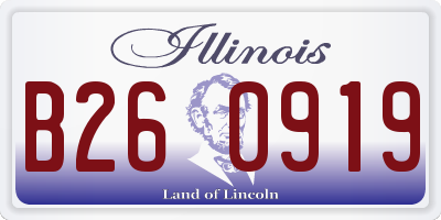 IL license plate B260919