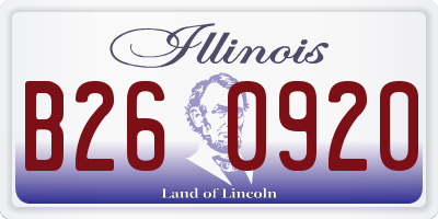 IL license plate B260920