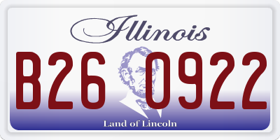 IL license plate B260922