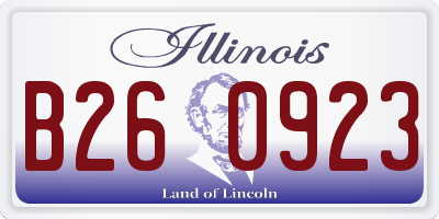 IL license plate B260923