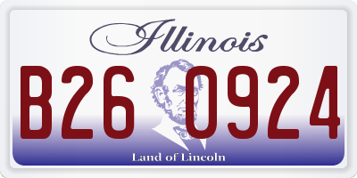 IL license plate B260924