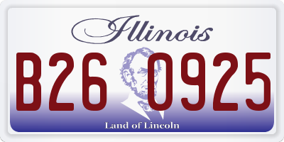 IL license plate B260925