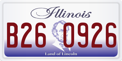 IL license plate B260926