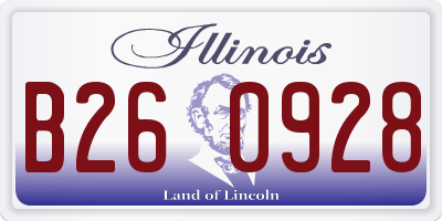 IL license plate B260928