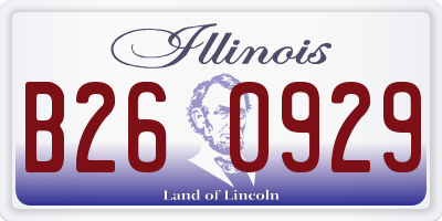 IL license plate B260929