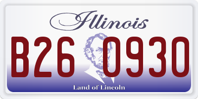 IL license plate B260930