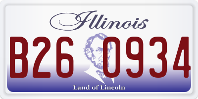 IL license plate B260934